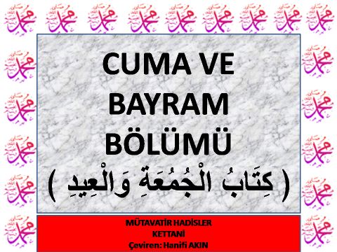 CUMA VE BAYRAM BÖLÜMÜ