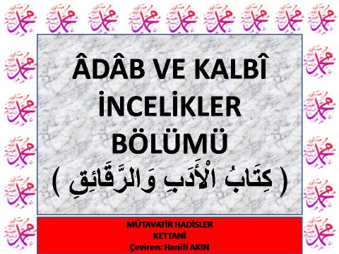 ADAB VE KALBİ İNCELİKLER BÖLÜMÜ