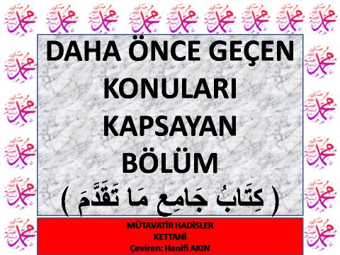 DAHA ÖNCE GEÇEN KONULARI KAPSAYAN  BÖLÜM