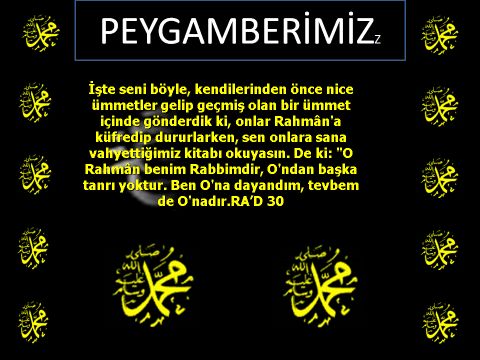 PEYGAMBERİMİZLE İLGİLİ AYETLER