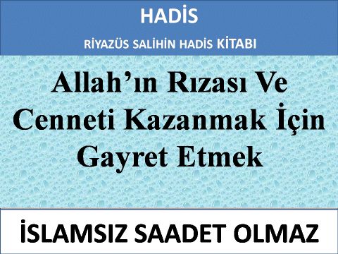 Allah’ın Rızası Ve Cenneti Kazanmak İçin Gayret Etmek