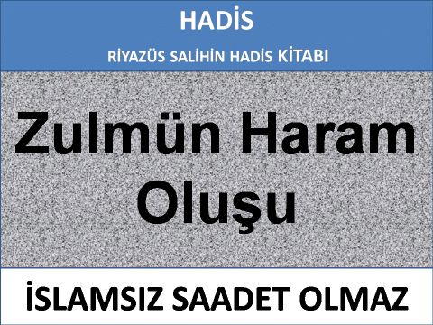 Zulmün Haram Oluşu