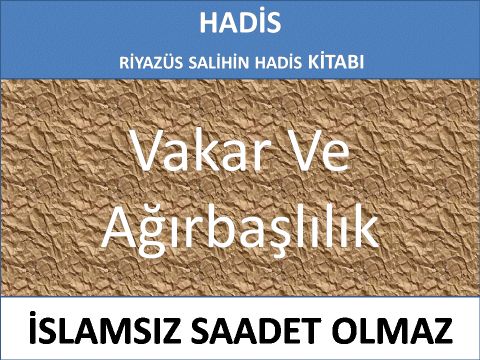 Vakar Ve Ağırbaşlılık