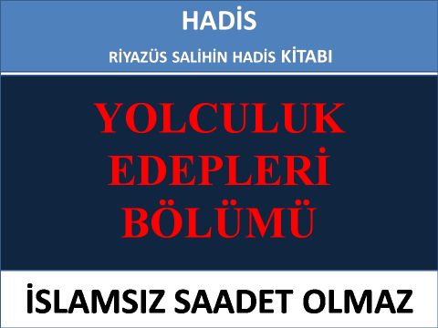 YOLCULUK EDEPLERİ BÖLÜMÜ   