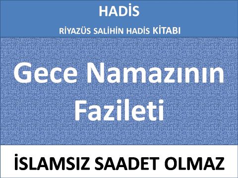 Gece Namazının Fazileti