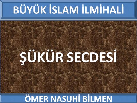  ŞÜKÜR SECDESİ