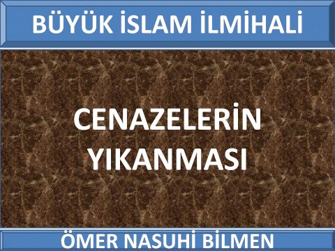  CENAZELERİN YIKANMASI