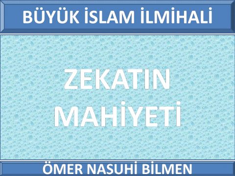 ZEKATIN MAHİYETİ