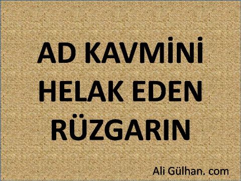 AD KAVMİNİ HELAK EDEN RÜZGAR