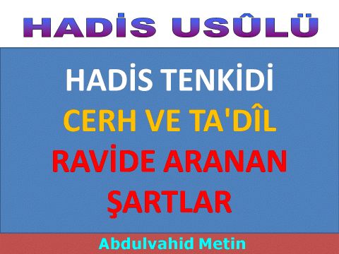 HADİS TENKİDİ    