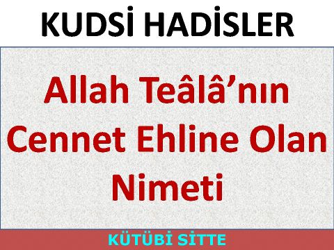 Allah Teâlâ’nın Cennet Ehline Olan Nimeti